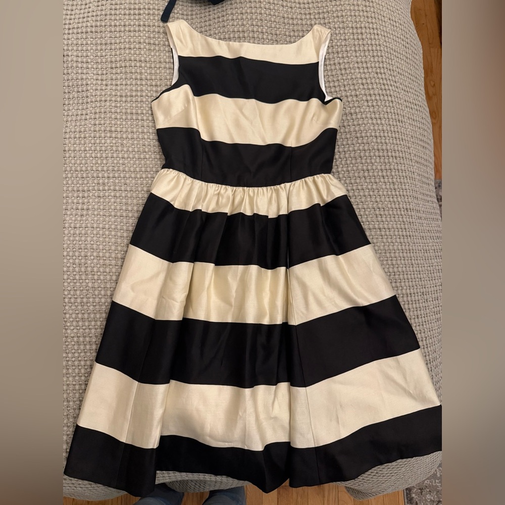 Kate Spade Black and White Striped Carolyn Dress
